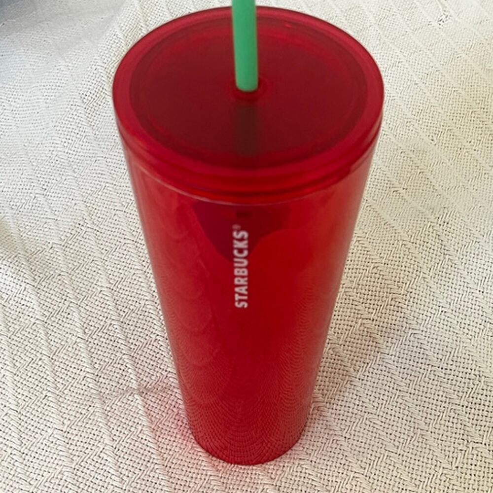 Starbucks Summer 2022 Fame Watermelon Red Glossy Venti 24oz Tumbler Cold Cup NEW